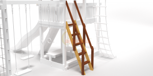 Товары - Лестница деревянная с деревянными ступенями и поручнями (замена стандартной)