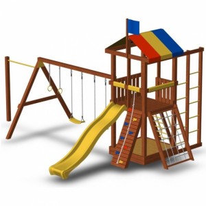 Деревянные детские площадки - Игровой комплекс Джунгли 6СТ