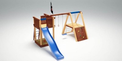 Детские комплексы с горкой и качелями - Детская игровая площадка "Савушка 3"