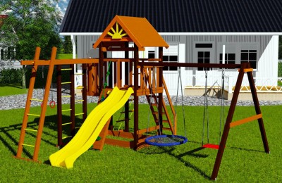 Детские комплексы с качелями - Детская площадка МАРК 2 для дачи