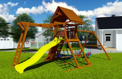 Уличные игровые комплексы для дачи - Детская площадка «ТАЯ-2» для дачи