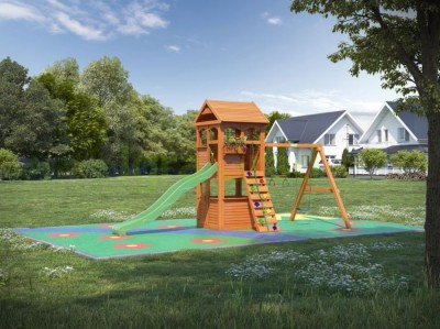 Уличные игровые комплексы для дачи - Детская площадка для дачи "Клубный домик"