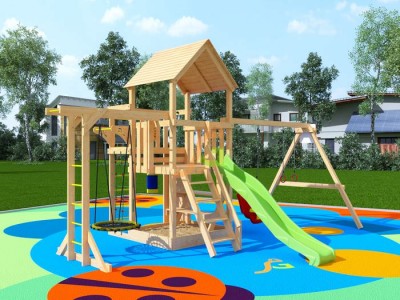 Уличные игровые комплексы для дачи - Крафт Pro 2 детская площадка