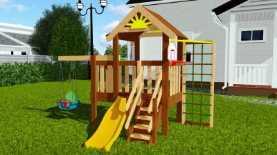 Комплексы и площадки для дома - Детский спортивный комплекс для дачи Baby Mark 1