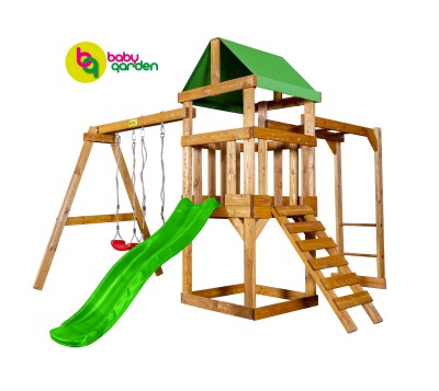 Маленькие детские площадки - Детский уличный спортивный комплекс для дачи Babygarden Play 3