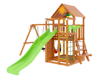 Детские комплексы с качелями - Крафт Pro 3 детская игровая площадка