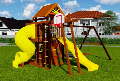 Уличные игровые комплексы для дачи - Детская площадка "Марк турбо" 3