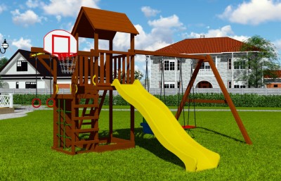 Уличные игровые комплексы для дачи - Детская площадка "Космо 1"