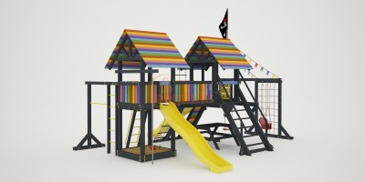 Уличные игровые комплексы для дачи - Детская площадка Савушка 1 (BLACK)