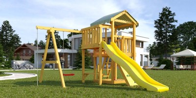 Уличные игровые комплексы для дачи - Детская площадка Савушка Мастер 1 Plus (горка 3 метра)