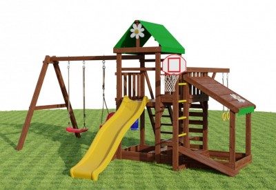 Деревянные детские площадки - Детская площадка Romashka 5 Extensive