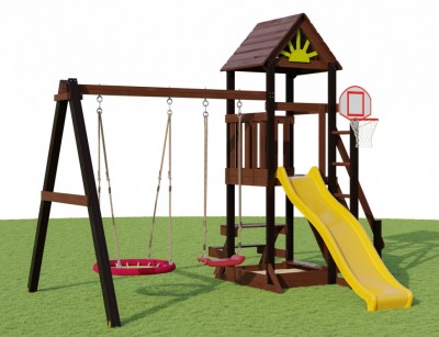 Деревянные детские площадки - Детская площадка Magic 5