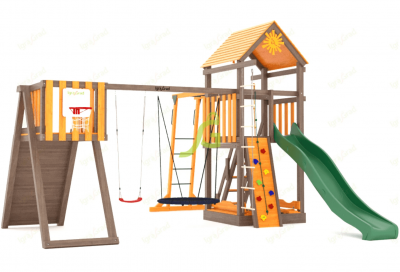 Детские комплексы с качелями - Детская площадка IgraGrad Панда Фани Gride мод.2