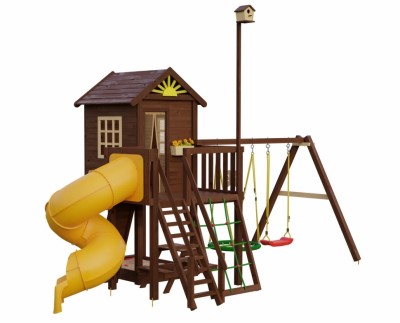 Детские площадки с горкой трубой - Игровой комплекс Mark house 5