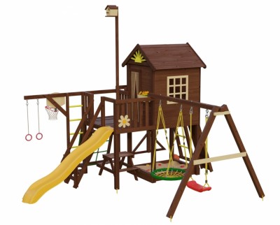 Детские площадки Рост - Игровой комплекс с домиком Mark house 4