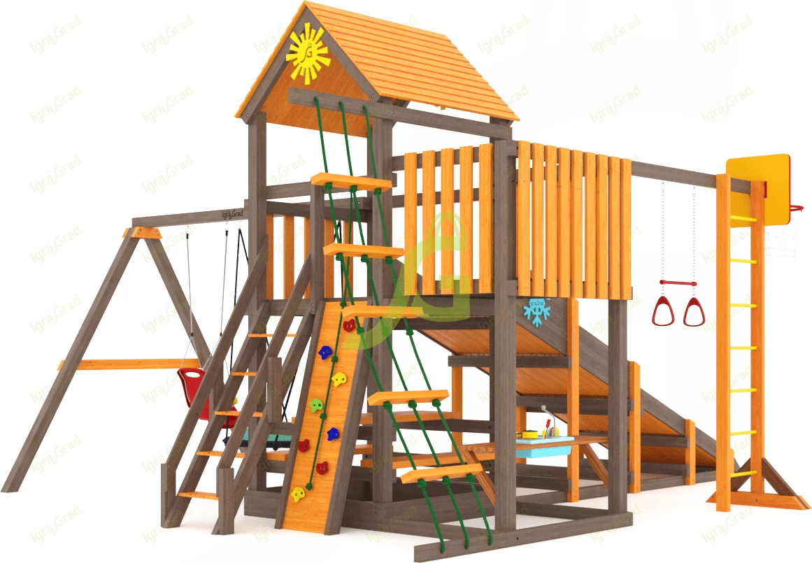 Детские площадки ИграГрад - Всесезонная площадка IgraGrad С с балконом мод.1 SF