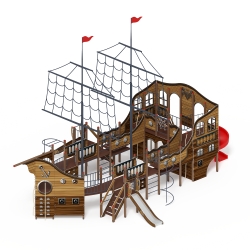 Товары - Детский деревянный игровой комплекс «Флагман»