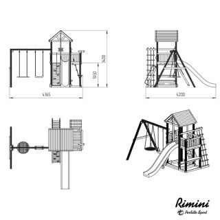 Товары - Игровой комплекс (ИК) Perfetto sport «Rimini» (кольца)