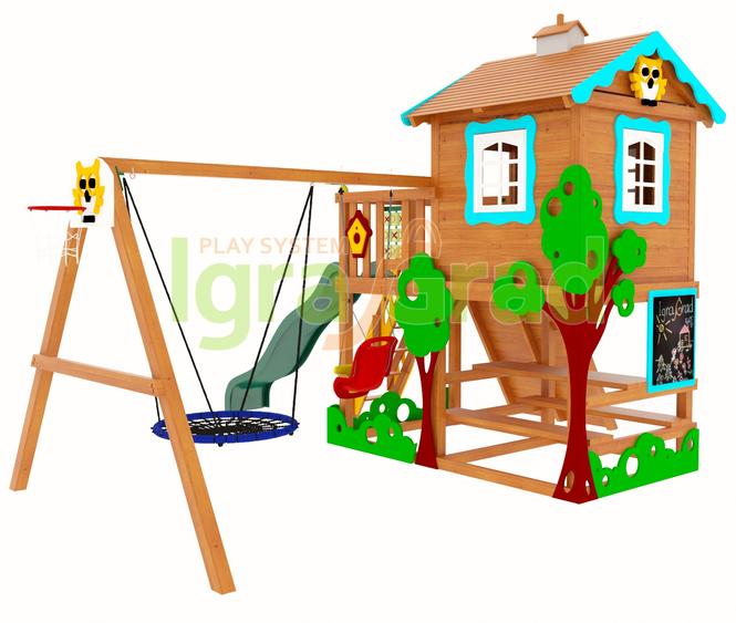Товары - Детская деревянная площадка "IgraGrad Домик 1"