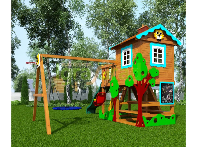 Товары - Детская деревянная площадка "IgraGrad Домик 1"