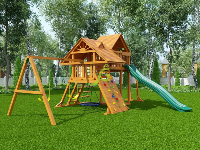 Товары - Детская деревянная площадка IgraGrad Крепость Фани Deluxe + для дачи