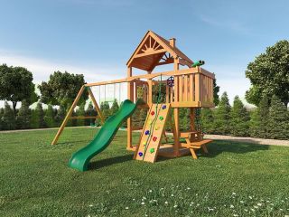 Premium - Деревянная детская площадка для дачи "Шато" (Дерево)
