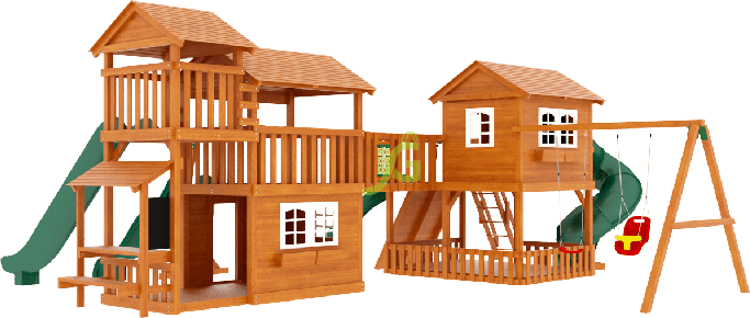 Premium - Детская деревянная площадка "IgraGrad Домик 6"
