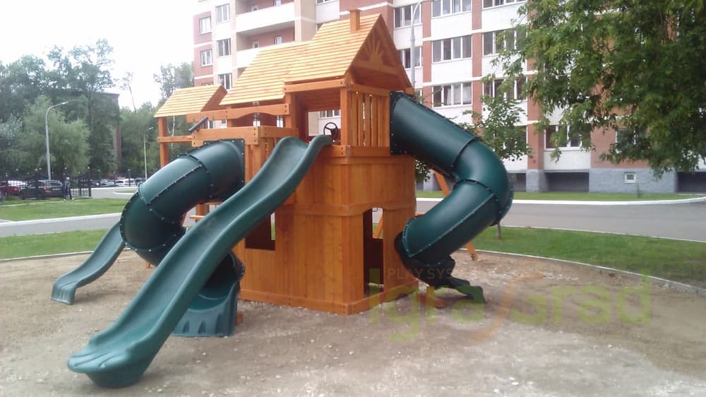 Premium - "Великан 4" (Макси) Деревянная детская площадка для дачи