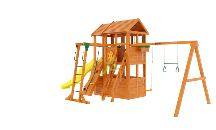 Товары - Детская площадка для дачи "Клубный домик 2 с рукоходом"