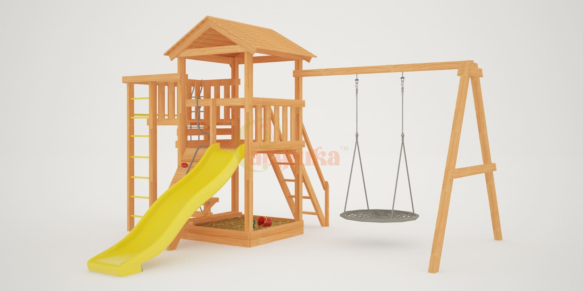 Игровые комплексы Савушка - Детская площадка Савушка Мастер-3 с гнездом 1м