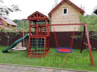 Детские комплексы с качелями - Детская площадка с качелями IgraGrad "Панда Фани Nest"