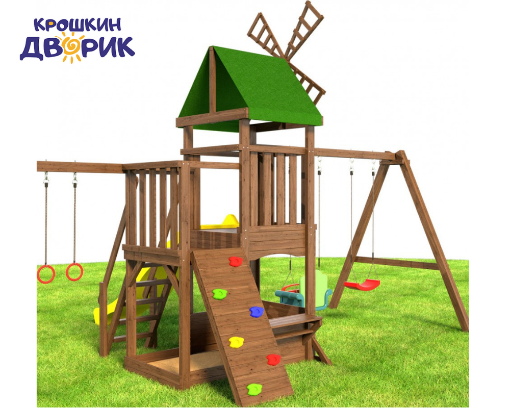 Товары - Детская площадка для дачи "Мельница с домиком"