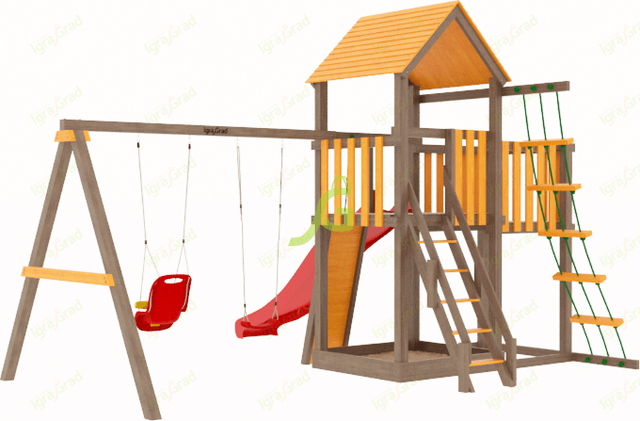 Товары - Детская площадка для дачи "Панда с балконом"