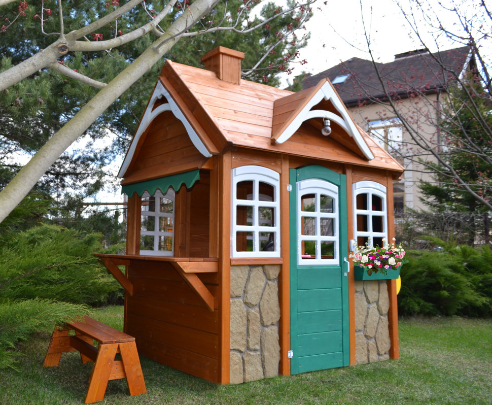 Товары - Детский деревянный домик "Happy house 2"