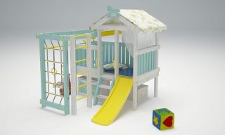 Детские спортивные комплексы для дома - Игровой комплекс - кровать "Савушка Baby - 1"