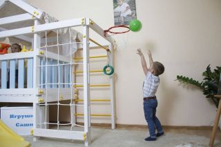 Детские спортивные комплексы для дома - Игровой комплекс - кровать "Савушка Baby - 3"