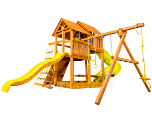 Детские площадки с горкой трубой - Игровая площадка "SkyFort Deluxe"с горкой и горкой-трубой