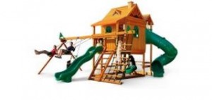 Детские игровые комплексы для улицы - Игровая площадка с двумя спусками «Горный дом Делюкс»