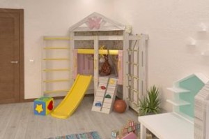 Комплексы и площадки для дома - Угловой игровой комплекс "Савушка Baby - 9"