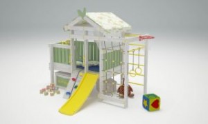 Комплексы и площадки для дома - Игровой комплекс - кровать "Савушка Baby - 3"