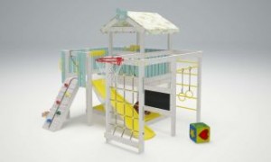Детские спортивные комплексы для дома - Игровой комплекс - кровать "Савушка Baby - 8"