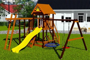 Детские площадки с балконом - Детская площадка МАРК 2 для дачи