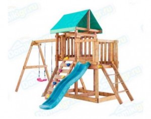 Детские игровые комплексы PLAYGARDEN - Игровая площадка Babygarden с балконом, скалолазкой и горкой 1.8м