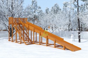 Деревянные зимние горки - Зимняя горка Snow Fox  8 м
