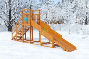 Деревянные зимние горки - Зимняя горка "IgraGrad Snow Fox Start", скат 4 м