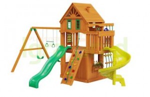 Premium - Деревянная детская площадка для дачи "Шато Sun 2" (Домик)