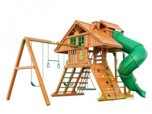 Детские комплексы с горкой - Детская площадка для дачи "Крепость Deluxe" 2