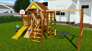 Комплексы и площадки для дома - Детская игровая площадка для малышей Baby Mark 5