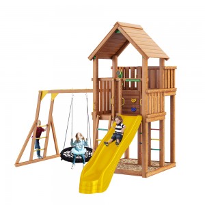 Детские игровые комплексы для улицы - Детские городки Jungle Palace + Рукоход с гнездом