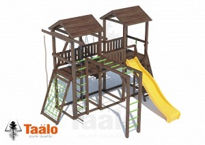 Детские игровые площадки TAALO из лиственницы - Серия D модель 1, детская игровая - спортивная конструкция